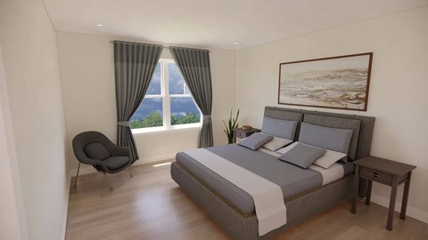 Spacious bedroom