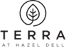 A logo with a leaf in the center and the word "TERRA" written below it.
