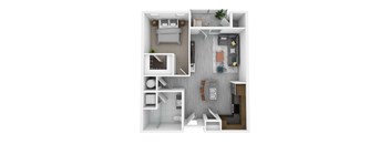 Briarwood 1  Bed   1  Bath   791 Sq. Ft. at Woodstone at Metro North Crossing Apartments, Kansas City, MO