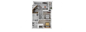 Oakwood *Accessible 2  Bed   2  Bath   1,110 Sq. Ft. at Woodstone at Metro North Crossing Apartments, Kansas City, Missouri