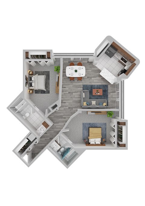 VISTA 02 2 Bed 2 Bath 941 Sq. Ft. at Vista Condominiums, Kansas City