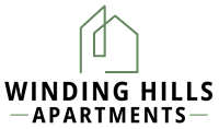 The image is a logo for Winding Hills Apartments.