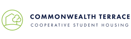 The image features the logo and name of the Commonwealth Terrace Cooperative Student Housing.