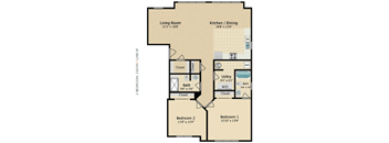 2 Bedroom 2 Bath 1299