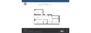 A floor plan for Unit 3C B.E. shows a 3 bedroom, 1 washroom unit.
