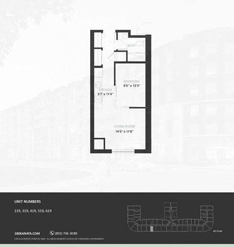 1AHi Floor Plan at The Woods at 180 Kanata Avenue, Kanata, Ontario, K2K 3L9