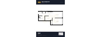 A floor plan for a property located at 800 Princess Street, Kingston, Ontario.