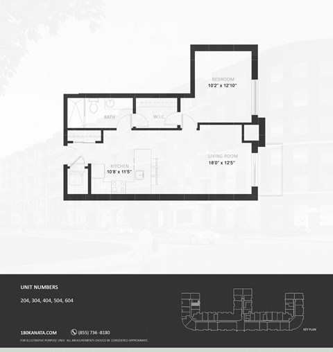 1E Floor Plan at The Woods at 180 Kanata Avenue, Ontario, K2K 3L9