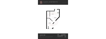 A floor plan for an apartment complex called Aura B.