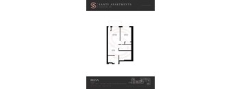A floor plan for a Sante Apartments building in Kingston, ON.