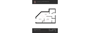 A floor plan for a property by Sante Apartments.