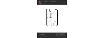 A floor plan for a suite in the Sante Apartments in Kingston, ON.