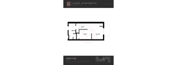 A floor plan for Sante Apartments in Kingston, ON is displayed.