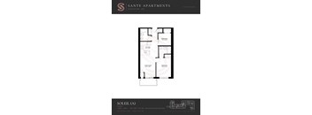 A floor plan for a Sante Apartments unit.