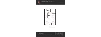 A black and white image of a floor plan for a building named Verdure.
