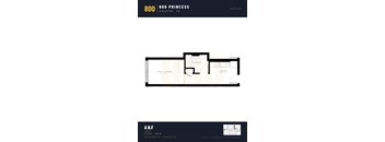 A floor plan for an apartment at 800 Princess Street in Kingston, Ontario.