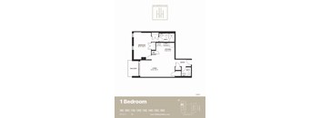 1Bc Floor Plan aat 150 Marketplace Apartments, Ontario, K2J 6V2