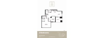 a floor plan of two bedrooms with a bathroom and a closet