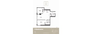 a floor plan of a 2 bedroom apartment