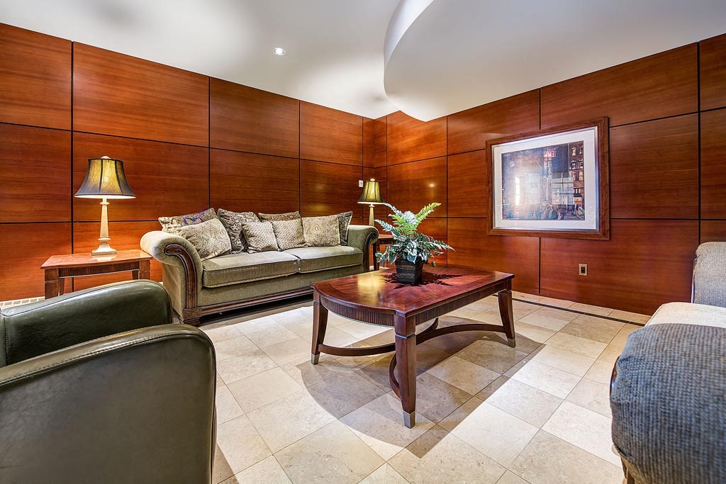 a living room with a couch and a table