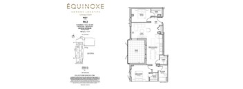 A floor plan for a condo named Equinoxe is displayed.