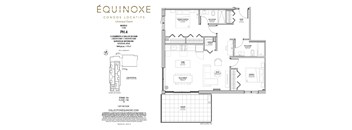 A floor plan for a condo named Equinoxe is displayed.