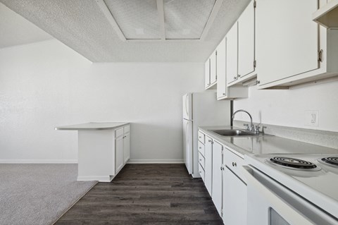 Apartment kitchen area at Tanglewood Apartments