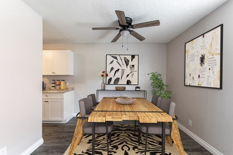 a furnished dining room, Timberfalls Apartments