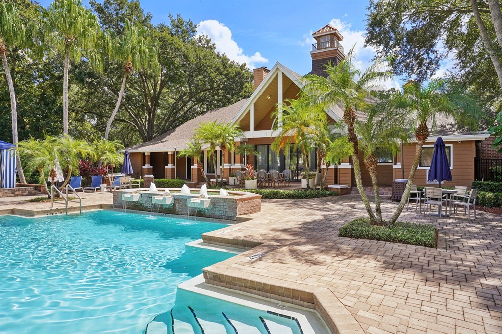 A house with a pool in the backyard.