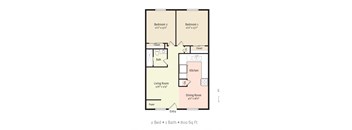 2 Bedroom - COUNTRY PLACE