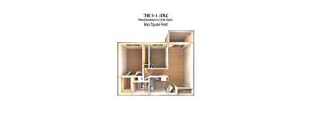 B1 Astor Floor Plans at DEL ORO APARTMENT HOMES, Plantation, 33313