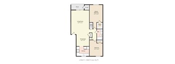 a floor plan of a two bedroom apartment