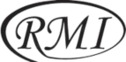 A black and white image of a logo with the letters RMI.