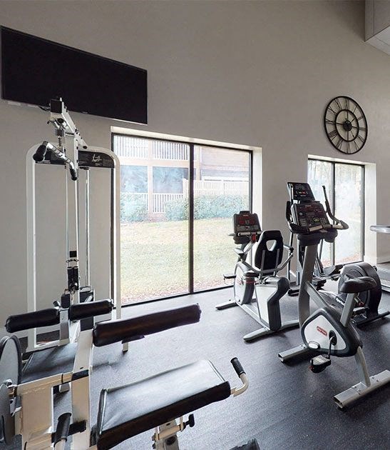 Modern fitness center at Newport Colony Apartment Homes, Casselberry, Florida