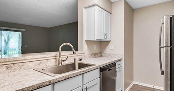 Double Stainless Steel Sink Double Stainless Steel Sink at Newport Colony Apartment Homes, Casselberry, FL, 32707 - Photo Gallery 2