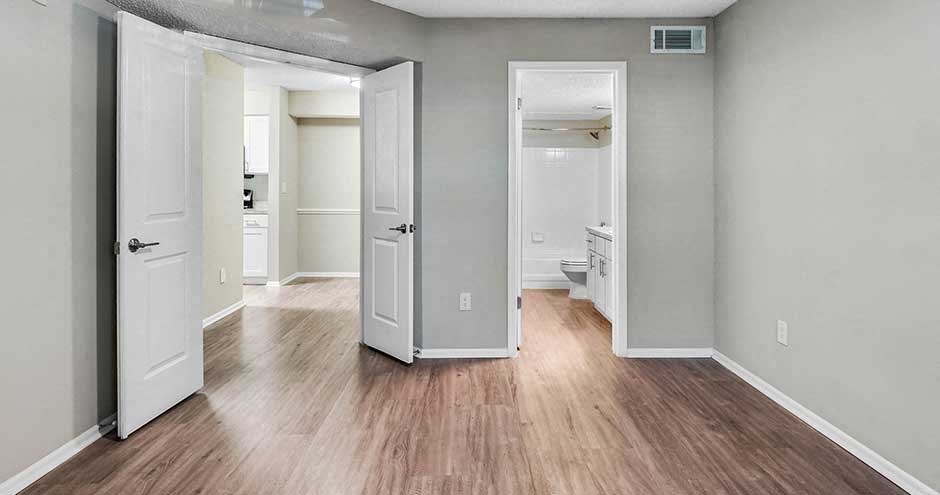Bedroom With Bathroom View at Newport Colony Apartment Homes, Florida
