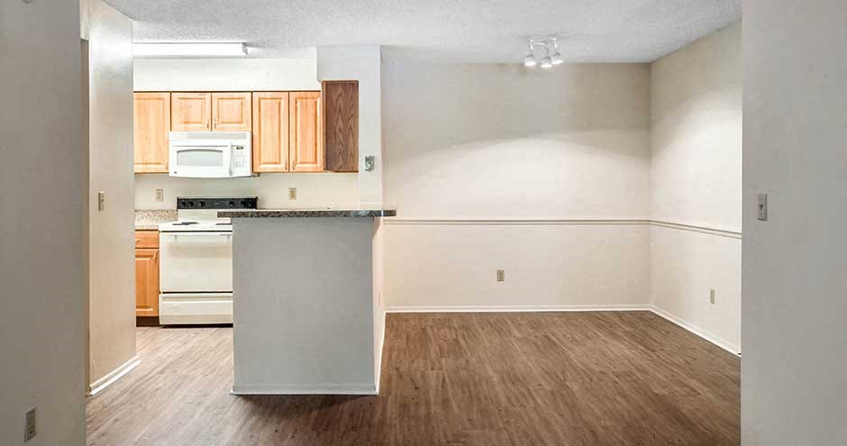 Wood Floor Dining Room at Newport Colony Apartment Homes, Casselberry, Florida