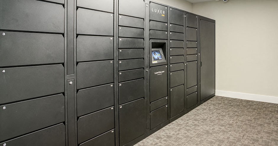 Package Lockers at Newport Colony Apartment Homes, Florida