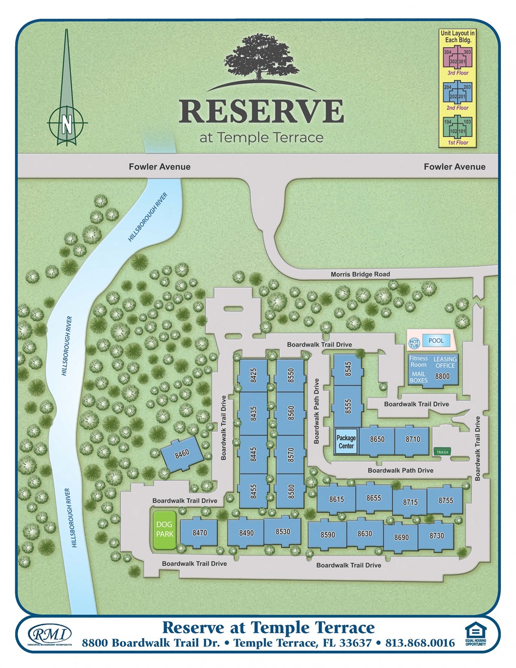 Site Map at Reserve at Temple Terrace, Temple Terrace