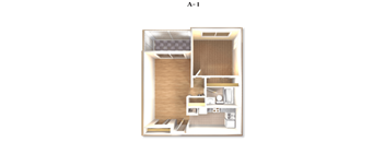 Floor Plan A-1 at DEL ORO APARTMENT HOMES, Plantation, 33313
