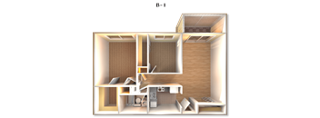 Floor Plan B-1 at DEL ORO APARTMENT HOMES, Florida