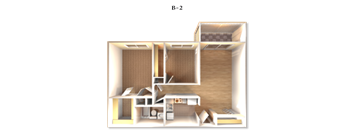 Floor Plan B-2 at DEL ORO APARTMENT HOMES, Plantation