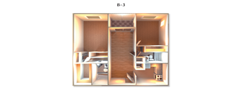 Floor Plan B-3 at DEL ORO APARTMENT HOMES, Plantation, Florida