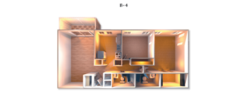 Floor Plan B-4 at DEL ORO APARTMENT HOMES, Plantation, FL, 33313