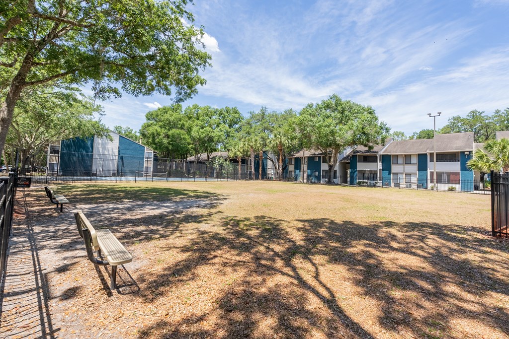 the preserve at ballantyne commons community park with a bench  at Fisherman's Landing Apartment Homes, Tampa, 33637