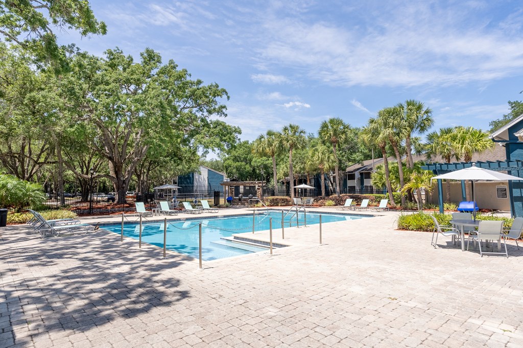 the swimming pool at our apartments  at Fisherman's Landing Apartment Homes, Florida