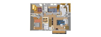Raritan Crossing Floor Plan at Raritan Crossing Apartment Homes, New Brunswick