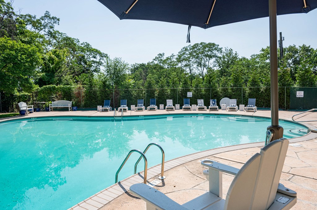 the swimming pool at the resort at glade springs at Raritan Crossing Apartment Homes, New Brunswick