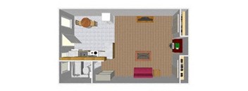 THE BRUNSWICK Floor Plan at Raritan Crossing Apartment Homes, New Brunswick, NJ
