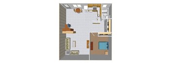 THE CRESCENT Floor Plan at Raritan Crossing Apartment Homes, New Brunswick, 08901